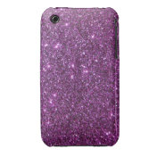 Purple Glitter Glam Sparkles Iphone 3 Cover