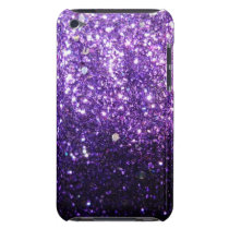 Purple Glitter look iPod Touch Case-Mate Case at Zazzle