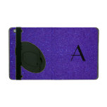 Purple glitter monogram iPad covers