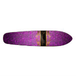 Purple Glitter Sequin Disco Old School Skateboard