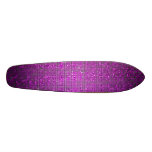 Purple Glitter Sequin Disco Old School Skateboard