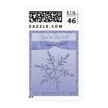 Purple Glitter Snowflake Postage