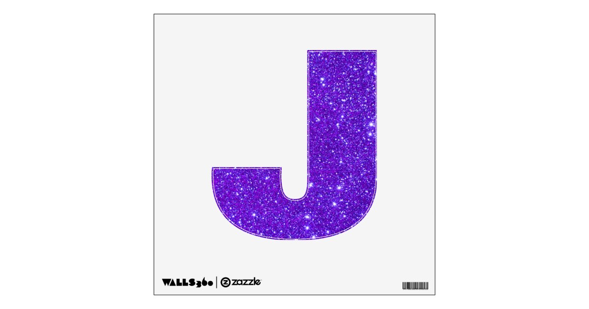 Purple Glitter Sparkle Wall Decal Letter Abcs Zazzle