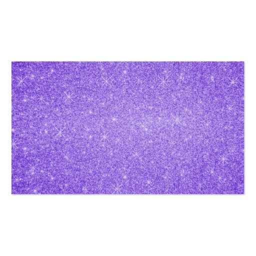 Purple glitter stars business card template (back side)