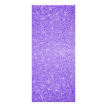 Purple glitter stars rack card