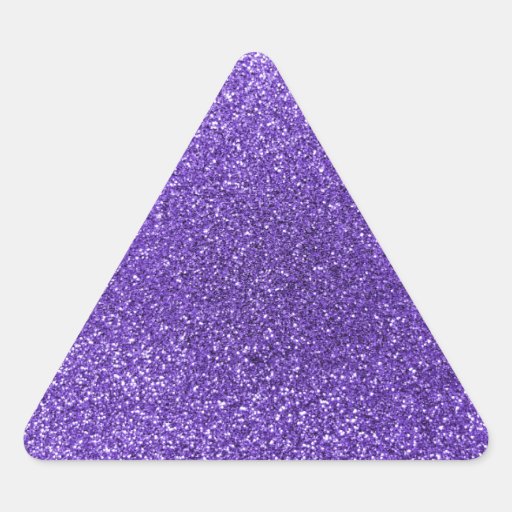 Purple glitter triangle stickers Zazzle
