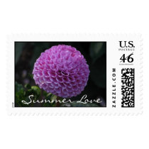 Purple Globe Dahlia Stamp