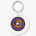 purple glove with ball