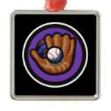 purple glove with ball