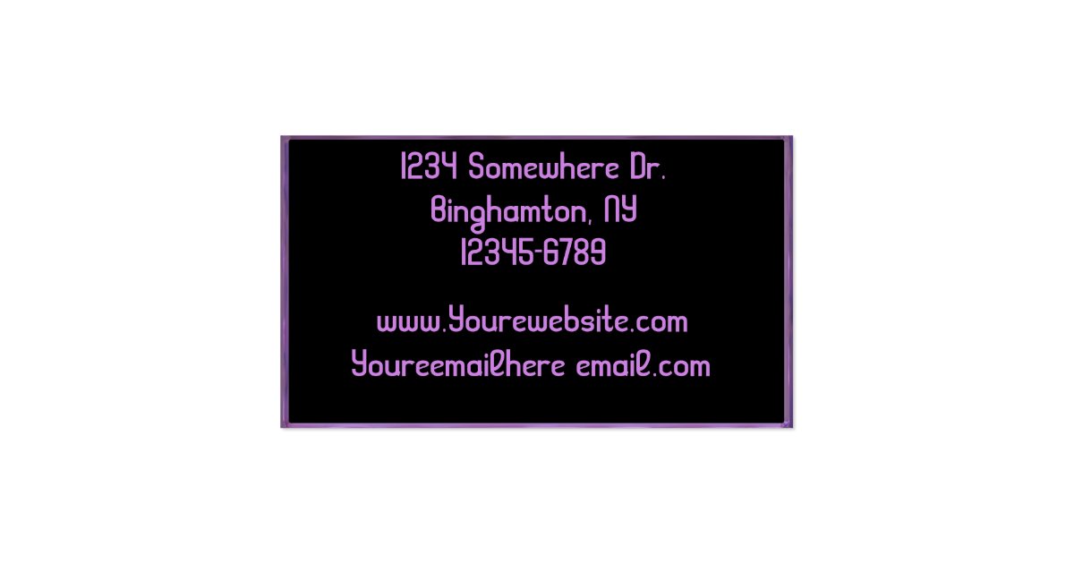 Purple glowing pet paws business card Zazzle