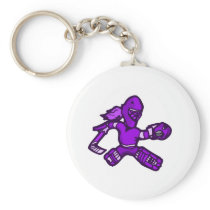 Purple Goalie Girl keychains