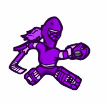 Purple Goalie Girl Photo Sculptures