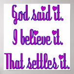 Purple God Said It Posters