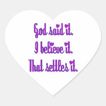 Purple God Said It Stickers
