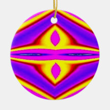Purple Gold 2 Designs in 1 Christmas Ornament
