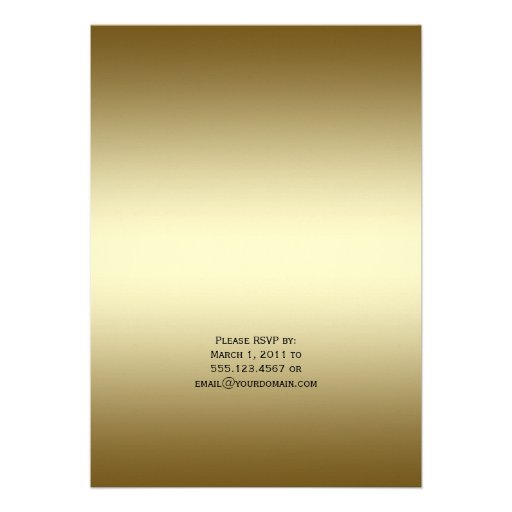 Purple Gold and Black Swirls Wedding Invitation