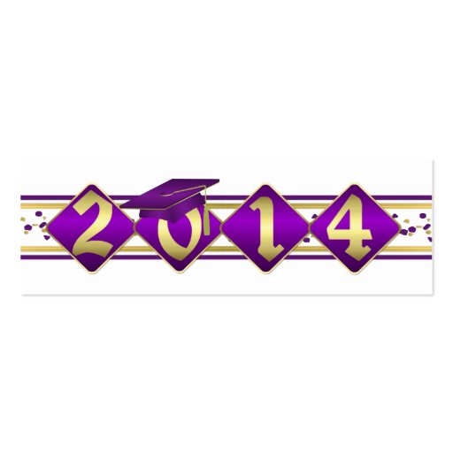 Purple & Gold Class Of 2014 Profile Cards Business Cards
