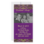 purple gold cocktail party photo cards