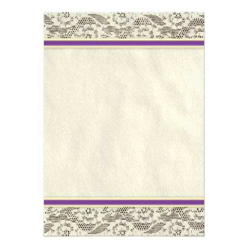 Purple Gold Country Lace Bridal Shower Invitations