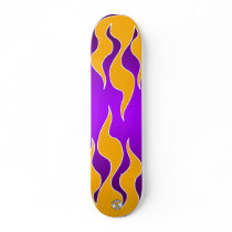 Purple & Gold Flame Board skateboards by BulldogHavenNW Purple & Gold Flame Board skateboards