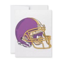Purple Gold Football Helmet Announcements