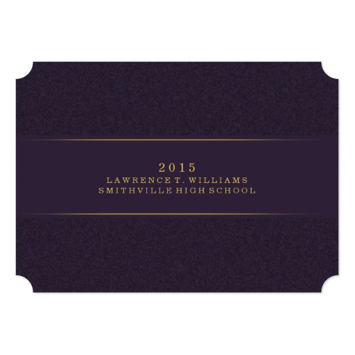 Purple & Gold Tassel Diploma Graduation Invitation