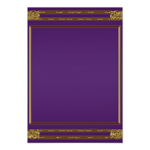 Purple Gold Tiara RSVP All Purpose Custom Invitations