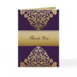 purple gold wedding ThankYou Cards