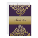 purple gold wedding ThankYou Cards Invitations