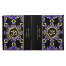 Purple Golden Aum New Age Art iPad Folio Case