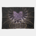 Purple Goth Fractal HeART 16x24in Tea Towel