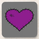 Purple Gothic Heart Coasters