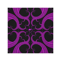 Purple Gothic Heart Fractal Canvas Prints