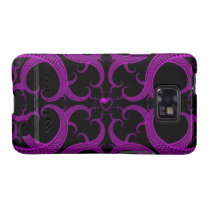 Purple Gothic Heart Fractal Samsung Galaxy S Cases