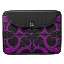 Purple Gothic Heart Fractal Sleeve For MacBook Pro
