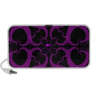 Purple Gothic Heart Fractal doodle