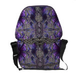 Purple Gothic Messenger Bag with Celtic Symbols