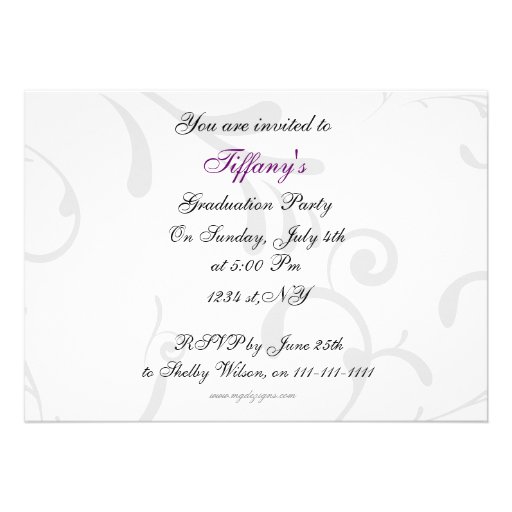 purple Graduation multi photo Invitation