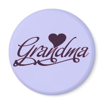 Purple Grandma Fridge Magnet
