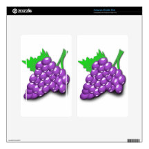 Purple Grape Cluster Decal For Kindle Fire