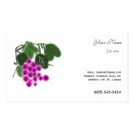 Purple grapes. All purpose business card Business Card Templates