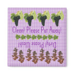 Purple Grapes dishwasher magnet