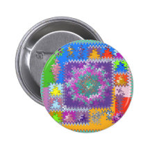 Purple Graphics - keep U warm and excited in life Pinback Button