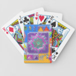Purple Graphics - keep U warm and excited in life Bicycle Playing Cards