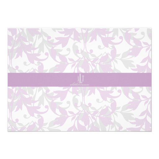 Purple, Gray, Owl Baby Shower Invitations - 730