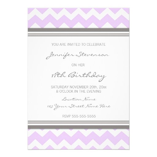Purple Gray Photo 18th Birthday Party Invitations