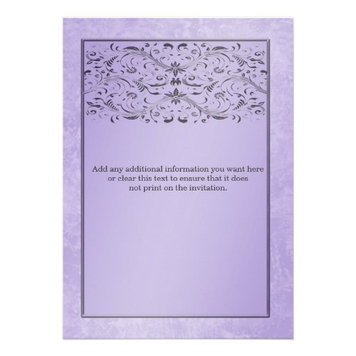 Purple gray wedding anniversary engagement invitations