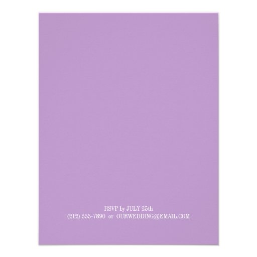Purple & Gray Wedding Reception ONLY Invitations