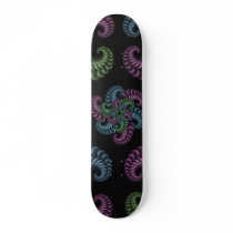 Purple, green, and blue fractal skateboard deck by PhotoPatch Purple, green, and blue fractal skateboard deck