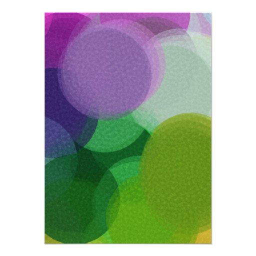 Purple Green Art Party Paint Dots Invitation
